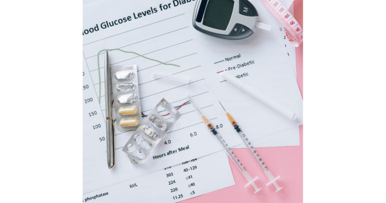 Glucometer examining glucose for diabetes