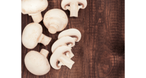 Mushrooms on a cutting board