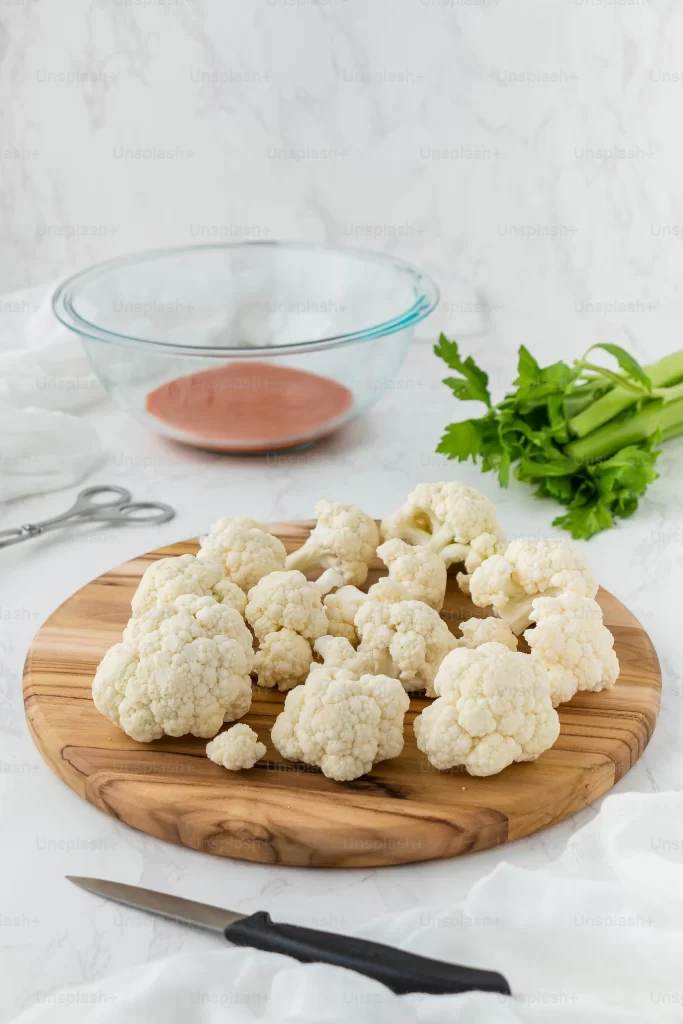 Cauliflower on the table