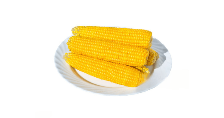 boiled maize cobs on a plate