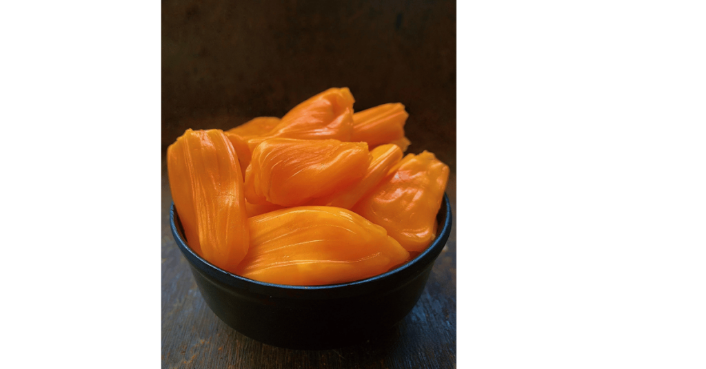 ripe jackfruit on black bowl