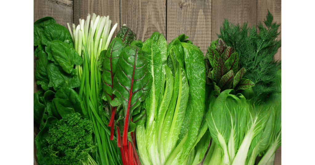 Various leafy vegetables