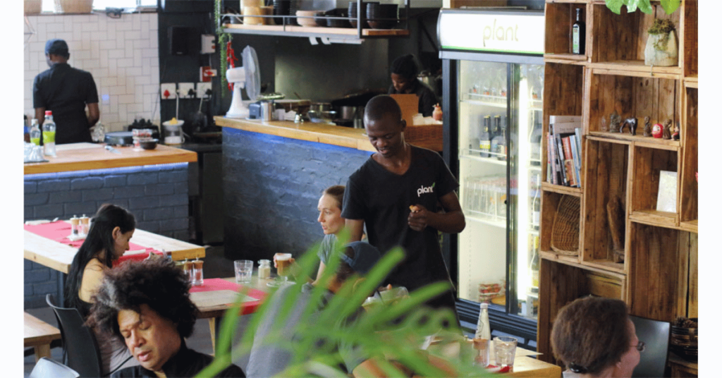 Interior of Plant Cafe Cape Town