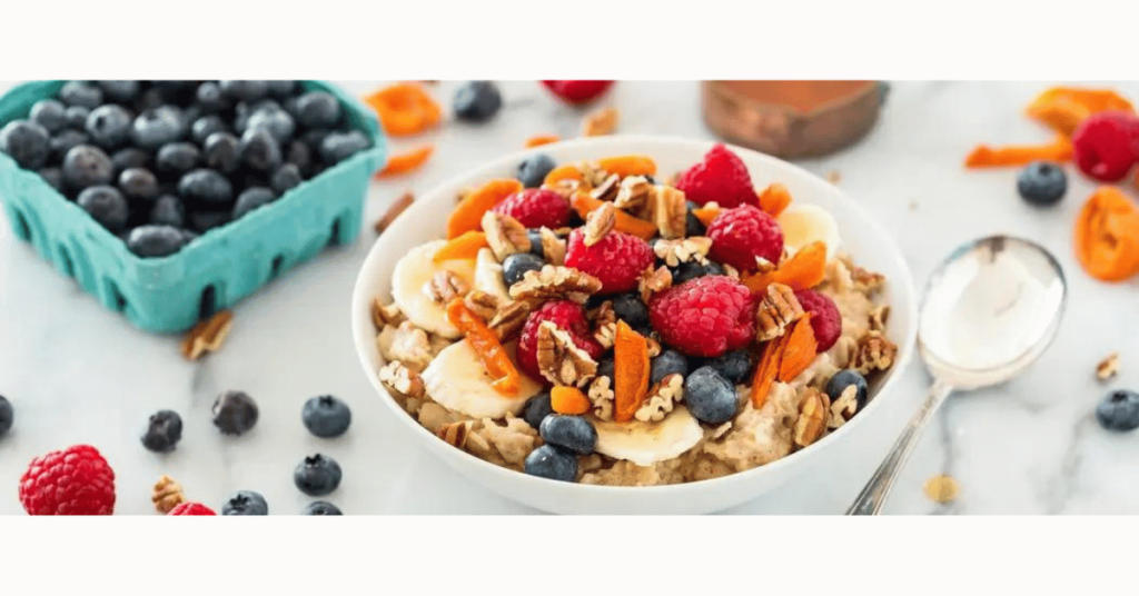 Healthy Oatmeal with Fruits and Nuts