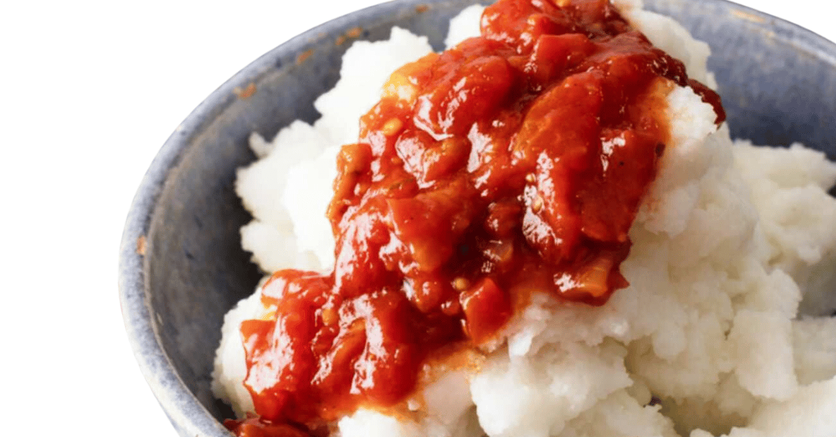 Pap with Spicy Tomato and Onion Stew