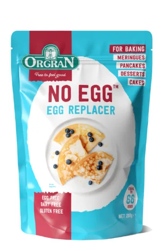 Orgran no egg, egg replacer for plant-based baking.
