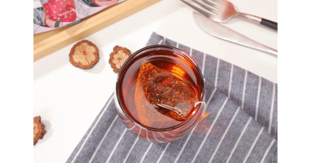 Rooibos tea displayed one of traditional SA food