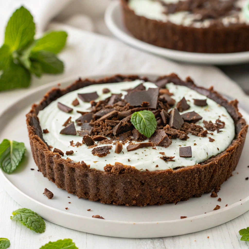 Vegan peppermint "Crisp" tart for your vegan festive recipes