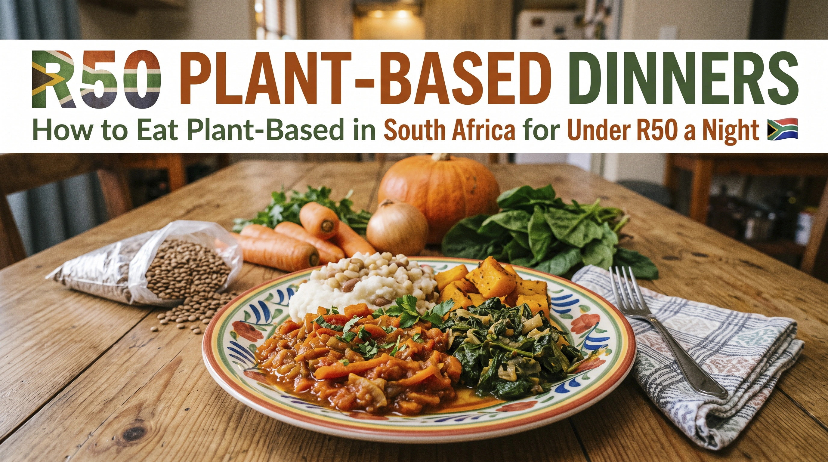 R50 Plant-Based Dinners: How to Eat Plant-Based in South Africa for Under R50 a Night